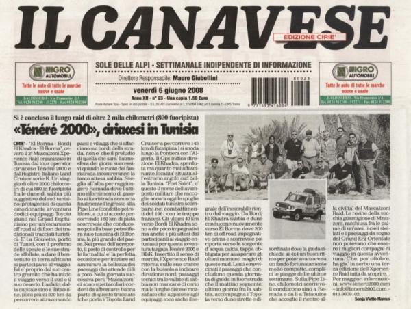 &quot;il Canavese&quot; Del 6 Giugno 2008